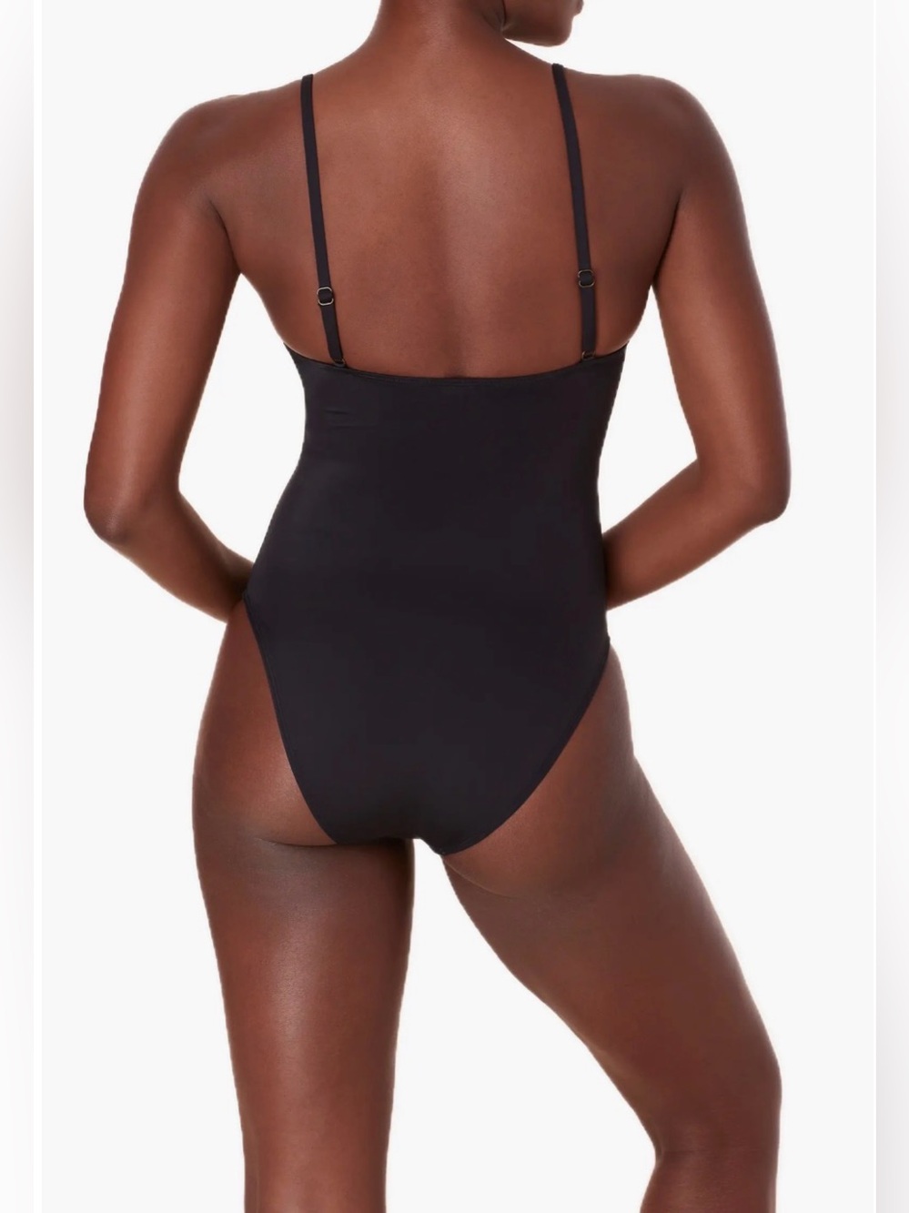 Andie Swim Amalfi One Piece Swimsuit Black Size Small Sustainable Fabrics New WT - Picture 5 of 10